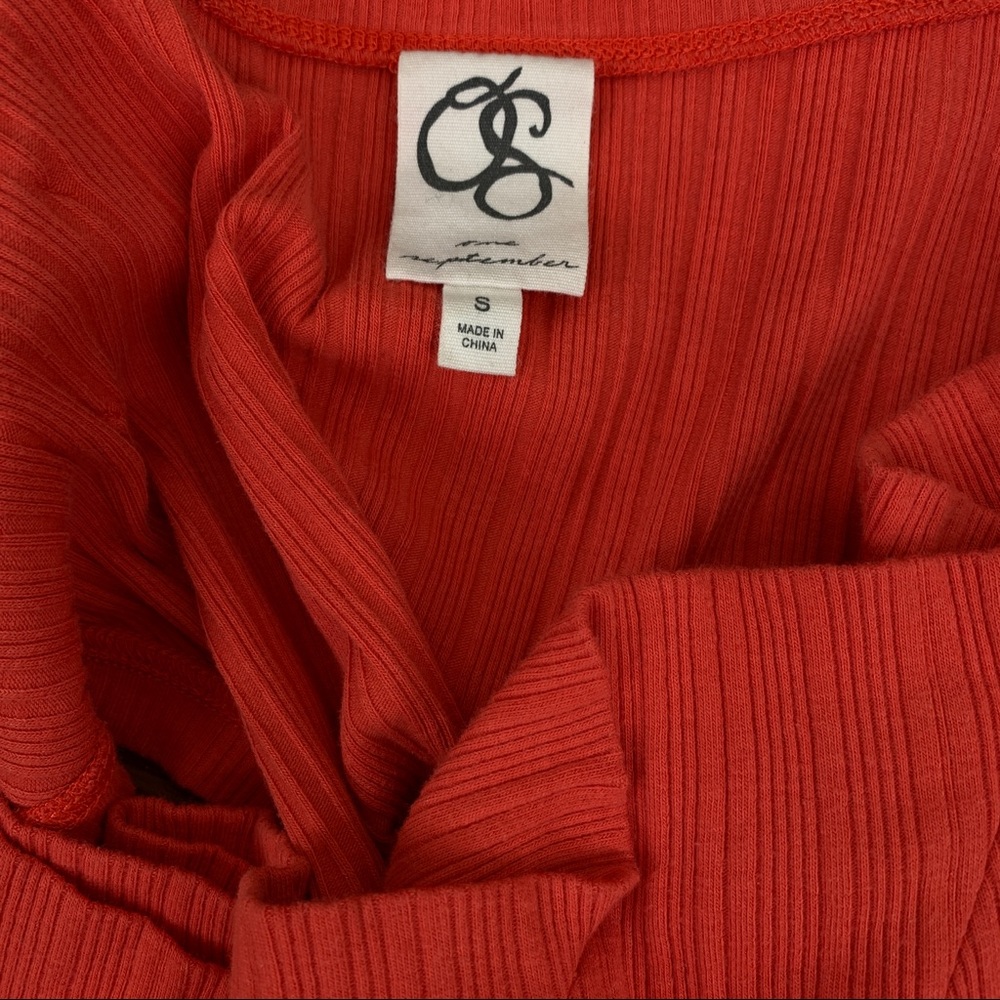Anthropologie One September Ruffled Ribbed Tee - Picture 8 of 8